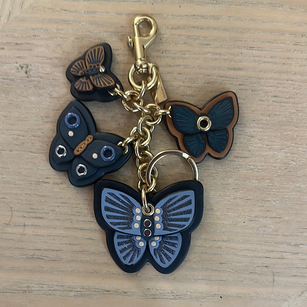 COACH Butterfly Charm Keychain